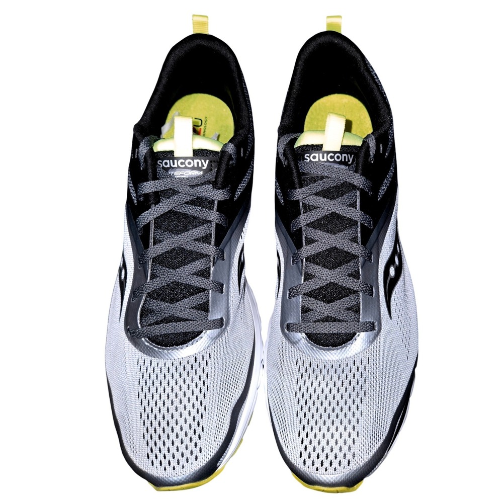 Saucony Liteform Miles Mens Running Shoes Gray Black Citron S40007-2 Size 11.5 - Picture 3 of 11